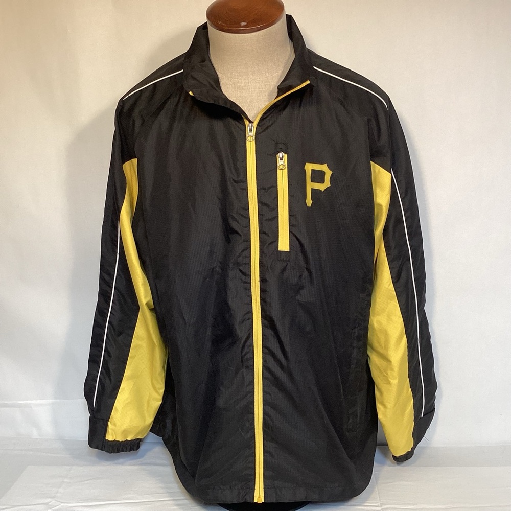 Pittsburgh Pirates Zip Up Black And Gold Windbreaker G III by Carl Banks Mens XL